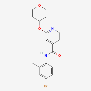 molecular formula C18H19BrN2O3 B2484015 N-(4-bromo-2-methylphenyl)-2-(oxan-4-yloxy)pyridine-4-carboxamide CAS No. 2034447-51-1