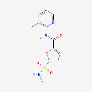 molecular formula C12H13N3O4S B2484024 N-(3-methylpyridin-2-yl)-5-(methylsulfamoyl)furan-2-carboxamide CAS No. 1172547-16-8