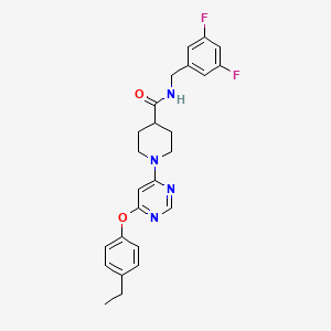 molecular formula C25H26F2N4O2 B2484049 N-[(3,5-difluorophenyl)methyl]-1-[6-(4-ethylphenoxy)pyrimidin-4-yl]piperidine-4-carboxamide CAS No. 1116045-24-9