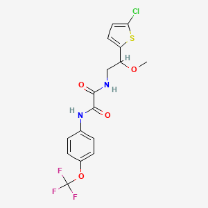 molecular formula C16H14ClF3N2O4S B2484088 N-[2-(5-chlorothiophen-2-yl)-2-methoxyethyl]-N'-[4-(trifluoromethoxy)phenyl]ethanediamide CAS No. 2034530-57-7
