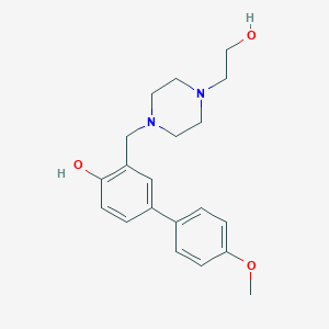 molecular formula C20H26N2O3 B024841 4-(2-Hydroxy-5-(p-methoxyphenyl)benzyl)-1-piperazineethanol CAS No. 106609-40-9