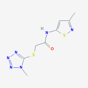 2-((1-methyl-1H-tetrazol-5-yl)thio)-N-(3-methylisothiazol-5-yl)acetamide