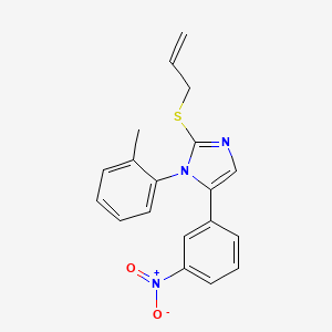 2-(allylthio)-5-(3-nitrophenyl)-1-(o-tolyl)-1H-imidazole