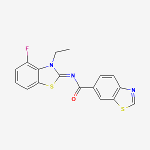 (Z)-N-(3-ethyl-4-fluorobenzo[d]thiazol-2(3H)-ylidene)benzo[d]thiazole-6-carboxamide