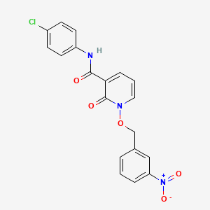 molecular formula C19H14ClN3O5 B2484135 N-(4-chlorophenyl)-1-((3-nitrobenzyl)oxy)-2-oxo-1,2-dihydropyridine-3-carboxamide CAS No. 847464-75-9