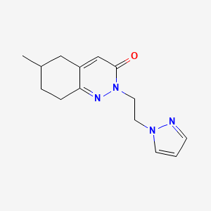 6-methyl-2-[2-(1H-pyrazol-1-yl)ethyl]-2,3,5,6,7,8-hexahydrocinnolin-3-one