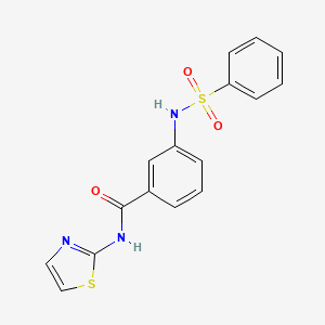 3-(benzenesulfonamido)-N-(1,3-thiazol-2-yl)benzamide