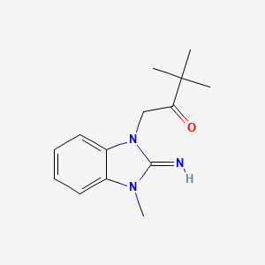 1-(2-Imino-3-methyl-2,3-dihydro-1H-benzimidazol-1-YL)-3,3-dimethylbutan-2-one