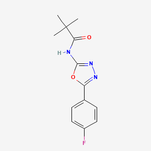 N-(5-(4-fluorophenyl)-1,3,4-oxadiazol-2-yl)pivalamide