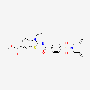 (Z)-methyl 2-((4-(N,N-diallylsulfamoyl)benzoyl)imino)-3-ethyl-2,3-dihydrobenzo[d]thiazole-6-carboxylate