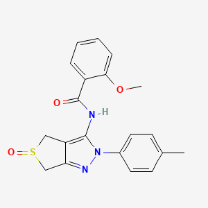 2-methoxy-N-[2-(4-methylphenyl)-5-oxo-4,6-dihydrothieno[3,4-c]pyrazol-3-yl]benzamide
