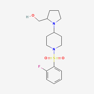 (1-(1-((2-Fluorophenyl)sulfonyl)piperidin-4-yl)pyrrolidin-2-yl)methanol