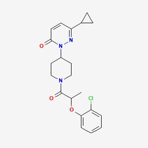 2-[1-[2-(2-Chlorophenoxy)propanoyl]piperidin-4-yl]-6-cyclopropylpyridazin-3-one