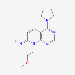 8-(2-methoxyethyl)-4-(pyrrolidin-1-yl)pyrido[2,3-d]pyrimidin-7(8H)-imine