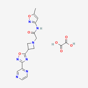 N-(5-methylisoxazol-3-yl)-2-(3-(3-(pyrazin-2-yl)-1,2,4-oxadiazol-5-yl)azetidin-1-yl)acetamide oxalate