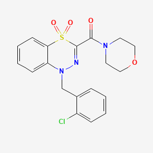 (1-(2-chlorobenzyl)-4,4-dioxido-1H-benzo[e][1,3,4]thiadiazin-3-yl)(morpholino)methanone