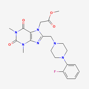methyl (8-{[4-(2-fluorophenyl)piperazin-1-yl]methyl}-1,3-dimethyl-2,6-dioxo-1,2,3,6-tetrahydro-7H-purin-7-yl)acetate