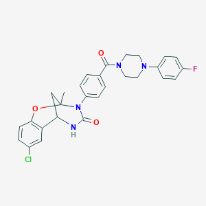 8-chloro-3-(4-{[4-(4-fluorophenyl)piperazin-1-yl]carbonyl}phenyl)-2-methyl-2,3,5,6-tetrahydro-4H-2,6-methano-1,3,5-benzoxadiazocin-4-one