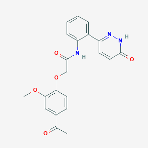 2-(4-acetyl-2-methoxyphenoxy)-N-(2-(6-oxo-1,6-dihydropyridazin-3-yl)phenyl)acetamide