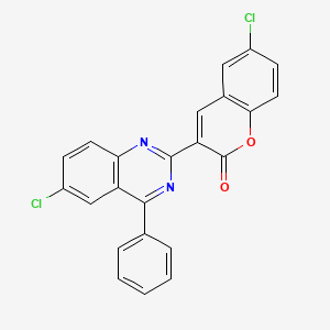 6-chloro-3-(6-chloro-4-phenylquinazolin-2-yl)-2H-chromen-2-one