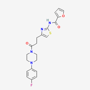 N-(4-(3-(4-(4-fluorophenyl)piperazin-1-yl)-3-oxopropyl)thiazol-2-yl)furan-2-carboxamide