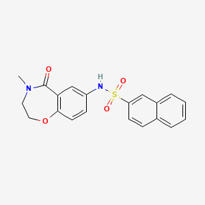 N-(4-methyl-5-oxo-2,3,4,5-tetrahydrobenzo[f][1,4]oxazepin-7-yl)naphthalene-2-sulfonamide
