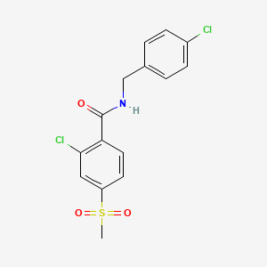 2-chloro-N-(4-chlorobenzyl)-4-(methylsulfonyl)benzenecarboxamide