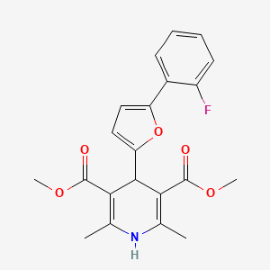 Dimethyl 4-[5-(2-fluorophenyl)furan-2-yl]-2,6-dimethyl-1,4-dihydropyridine-3,5-dicarboxylate
