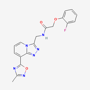 2-(2-fluorophenoxy)-N-((8-(3-methyl-1,2,4-oxadiazol-5-yl)-[1,2,4]triazolo[4,3-a]pyridin-3-yl)methyl)acetamide