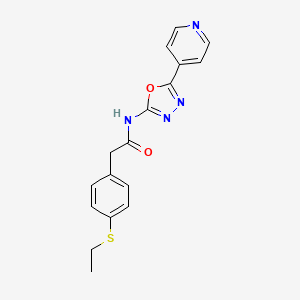 2-(4-(ethylthio)phenyl)-N-(5-(pyridin-4-yl)-1,3,4-oxadiazol-2-yl)acetamide