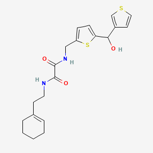 molecular formula C20H24N2O3S2 B2484195 N'-[2-(cyclohex-1-en-1-yl)ethyl]-N-({5-[hydroxy(thiophen-3-yl)methyl]thiophen-2-yl}methyl)ethanediamide CAS No. 2034585-98-1