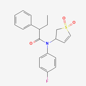 molecular formula C20H20FNO3S B2484208 N-(1,1-dioxido-2,3-dihydrothiophen-3-yl)-N-(4-fluorophenyl)-2-phenylbutanamide CAS No. 863022-23-5