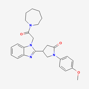 4-[1-(2-azepan-1-yl-2-oxoethyl)-1H-benzimidazol-2-yl]-1-(4-methoxyphenyl)pyrrolidin-2-one