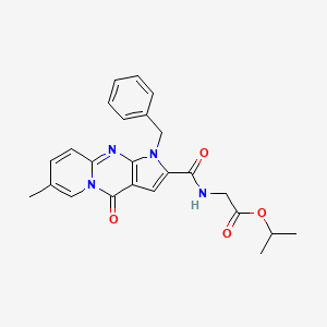 molecular formula C24H24N4O4 B2484220 Isopropyl 2-(1-benzyl-7-methyl-4-oxo-1,4-dihydropyrido[1,2-a]pyrrolo[2,3-d]pyrimidine-2-carboxamido)acetate CAS No. 900883-84-3