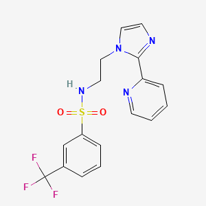 N-(2-(2-(pyridin-2-yl)-1H-imidazol-1-yl)ethyl)-3-(trifluoromethyl)benzenesulfonamide