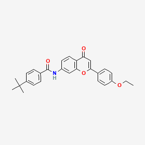 molecular formula C28H27NO4 B2484223 4-tert-butyl-N-[2-(4-ethoxyphenyl)-4-oxo-4H-chromen-7-yl]benzamide CAS No. 923139-93-9