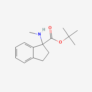 molecular formula C15H21NO2 B2484226 Tert-butyl 1-(methylamino)-2,3-dihydroindene-1-carboxylate CAS No. 2248355-06-6