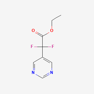 molecular formula C8H8F2N2O2 B2484227 Ethyl 2,2-difluoro-2-(pyrimidin-5-yl)acetate CAS No. 1250685-30-3