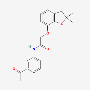 N-(3-acetylphenyl)-2-[(2,2-dimethyl-3H-1-benzofuran-7-yl)oxy]acetamide