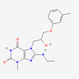 8-(ethylamino)-7-(2-hydroxy-3-(m-tolyloxy)propyl)-3-methyl-1H-purine-2,6(3H,7H)-dione
