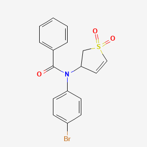 molecular formula C17H14BrNO3S B2484240 N-(4-bromophenyl)-N-(1,1-dioxido-2,3-dihydrothiophen-3-yl)benzamide CAS No. 831208-11-8