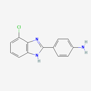 4-(4-chloro-1H-1,3-benzodiazol-2-yl)aniline