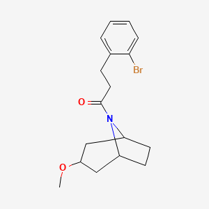 3-(2-bromophenyl)-1-((1R,5S)-3-methoxy-8-azabicyclo[3.2.1]octan-8-yl)propan-1-one