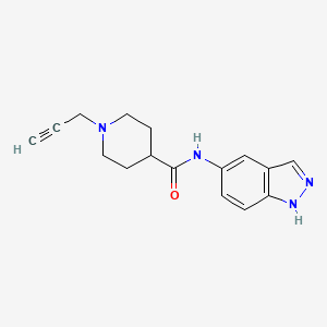 molecular formula C16H18N4O B2484246 N-(1H-indazol-5-yl)-1-(prop-2-yn-1-yl)piperidine-4-carboxamide CAS No. 1797076-73-3