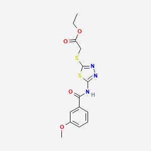Ethyl 2-({5-[(3-methoxybenzoyl)amino]-1,3,4-thiadiazol-2-yl}sulfanyl)acetate