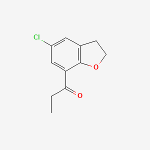 1-(5-Chloro-2,3-dihydro-1-benzofuran-7-yl)propan-1-one