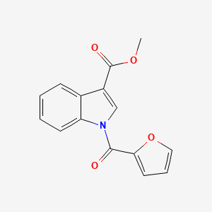 molecular formula C15H11NO4 B2484273 Methyl 1-(furan-2-carbonyl)-1H-indole-3-carboxylate CAS No. 401611-14-1
