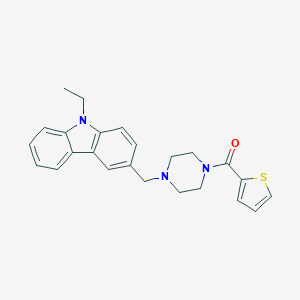 molecular formula C24H25N3OS B248437 {4-[(9-ETHYL-9H-CARBAZOL-3-YL)METHYL]PIPERAZINO}(2-THIENYL)METHANONE 