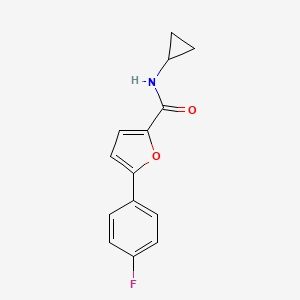 molecular formula C14H12FNO2 B2484391 N-cyclopropyl-5-(4-fluorophenyl)furan-2-carboxamide CAS No. 923705-77-5