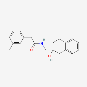molecular formula C20H23NO2 B2484411 N-[(2-hydroxy-1,2,3,4-tetrahydronaphthalen-2-yl)methyl]-2-(3-methylphenyl)acetamide CAS No. 1421494-89-4